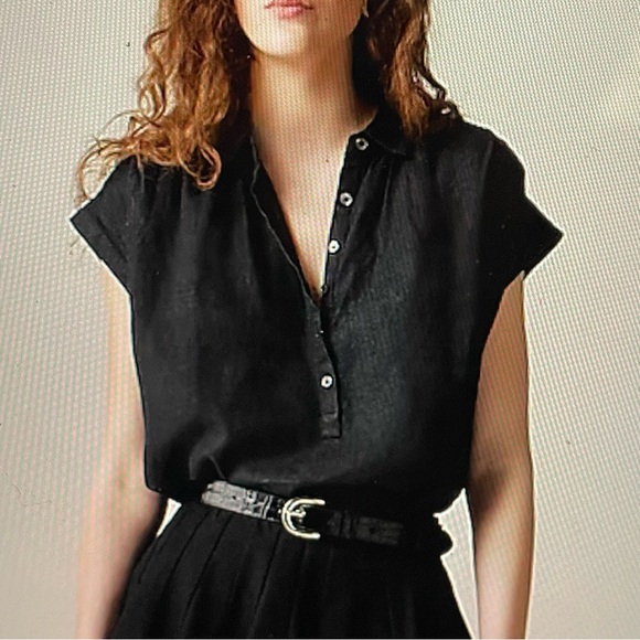 NWT J. Crew Capitaine shirt in Baird McNutt Irish linen brown size XXL - Picture 7 of 7